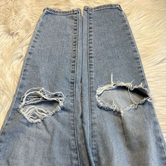 Paige Verdugo Serena Crop Distressed Jeans Light Denim Wash Size 27 - Picture 6 of 6